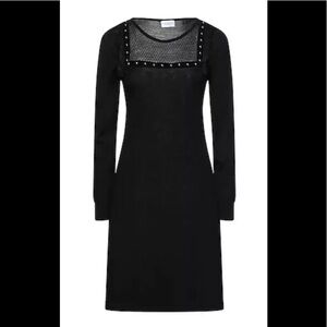 Luckylu Milano womens wool dress sz. M black nwt